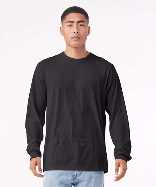 Unisex heather CVC long sleeve t-shirt