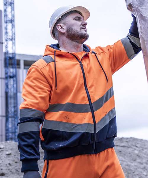 Pro hi-vis full zip hoodie