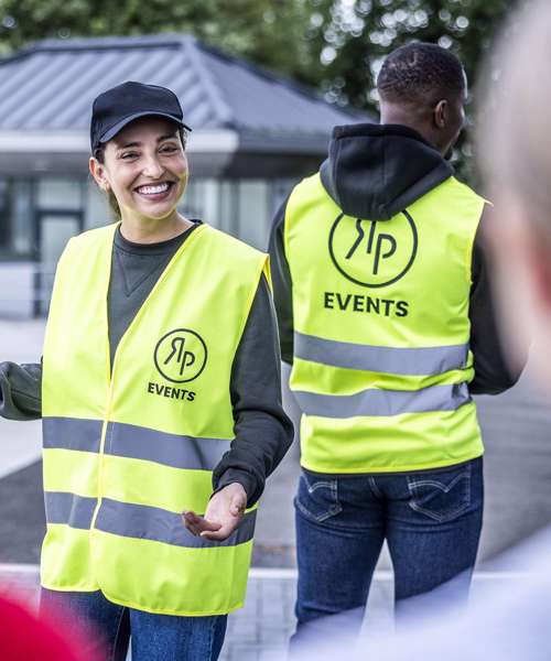 Pro hi-vis two-band easy print vest