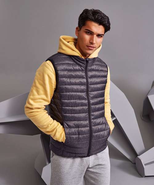 Melange padded gilet